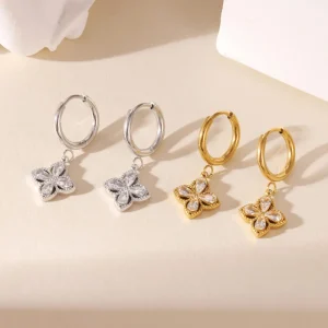 New Fashionable Classic Earrings with Personalized Light Luxury and High end Design Sense Stainless Steel Earrings