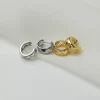 2022 NEW 925 Sterling Silver Round Shape Earrings Gold Plated Hoop Earrings for Women