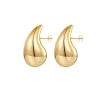 2024 Wholesale Tear Drop Copper Real Gold Plated Statement Stud Earring Jewelry for Women