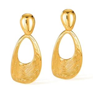 New Fashion Drop Earring Stainless Steel Earrings Jewelry High Quality Gold Plated Earring for Women