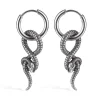Stainless Steel Jewelry Wholesale Manufacturer for Men  Fashion Drop Earrings Vintage Snake Stud Fashion Hoop Earrings
