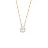 Elegant Cubic Zircon Round Pendant Gold Plated Necklace Women's Jewelry